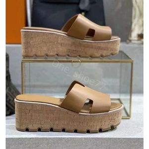 Summer sandal wedges flats wedge slipper sandals High Heels Flip Flops Shoes Platform Rubber Sandal Leather Shoal Casual 35-40