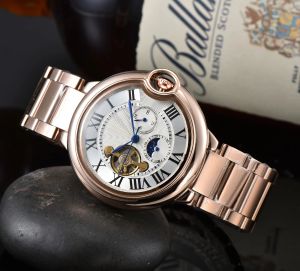 2024 marka męskie zegarki damskie moda Tourbillon mechaniczny automatyczny luksusowy zegarek skórzany pasek diamentowy DADAT DAJ Księżyc Ruch Faza Ziemi