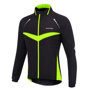 WOSAWE Windproof Waterproof Cycling jacket Long Sleeve Jersey Winter Autumn Warm Clothing Cycling Wear Reflective Bike Jackets1541567