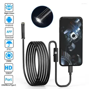 3-i-1 1080p 6LED Android Endoscope Camera 5.5 Diameter Hårt kabelvattentät inspektion Borescope 1M/2M