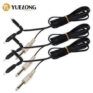 Supply 3pcs Black Tattoo Clip Cord Hook Line Power Tattoo Cable for Tattoo Machine Gun Foot Pedal Switch Power Supply Accessory 1.8M