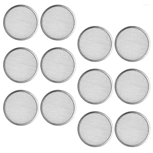 Dinnerware 12 Pcs Mason Jar Stainless Steel Sprout Cover Sprouting Lids For Wide Mouth Jars Cap Filter Mesh Household Caps Strainer