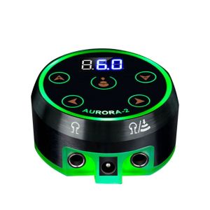 Maschine 2022 Neues professionelles Mini Aurora 2 digitales LCD -Mini -Tattoo -Stromversorgung mit Stromadapter für Coilrotary Tattoo Hines Pen