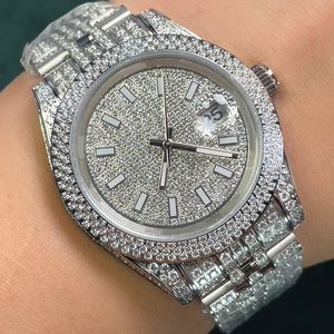 Relógio de diamante Designer relógios homens MENS MECÂNICOS MECÂNICOS MENO PROMUTA MENINOS BRACELETE SAPPHIRE AÇO ANTERIÁVEL DE AÇO DE 41MM Montre de Luxe Presente