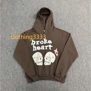 Varumärkesdesigner kläder bröt kvicksilver skum brev tryck kostym trasig planet casual hoodie raka byxor trend en hoodie