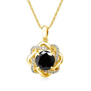Hängen Szjinao Star of David 3CT 9mm Black Moissanite Necklace For Women Solid Silver 925 Woman Pendant Certified smycken tillbehör