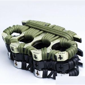 Schlagring Verdickung Verbreitert Metall Knuckle Duster Vier Finger Outdoor Cam Zerbrochenes Fenster Boxen Kampfausrüstung Selbstverteidigung Edc Bre Dhtln