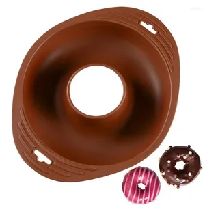 Bakeware Tools Donut Mold Cake Baking Pan Non-Stick Large Tray Circle Silicone Bake