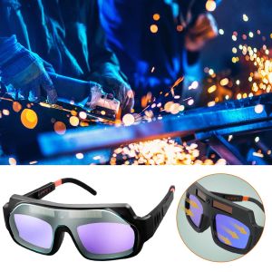 Eyewears Welding Glasses True Color PC Lens Eyes Protected Helmet Goggles Solar Automatic Dimming Professional Torch Cutting Flip Up