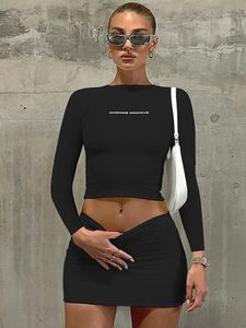 Новый 2024 Spring Sexy Sexy Bangage Slim Bodycon Платье Женское Письмовая Пеенька короткие мини -платья клуба бесплатная доставка