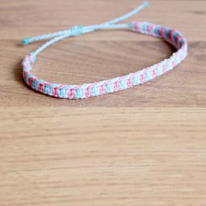 Bracelets Transgender pride Square knot Bracelet or anklet LGBTQA+ jewelry gift for couple pride people