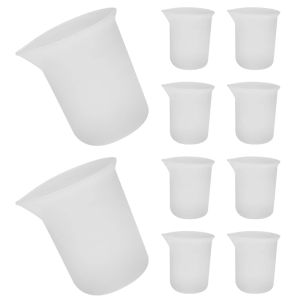 Equipments 10Pcs Silicone Measuring Cups 100 Ml Silicone Cups Non Stick Mixing Cups DIY Glue Tools Cup For Handmade Craft