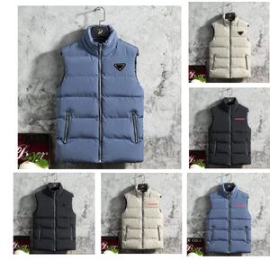 Fashion trend coat Designer Vest Prda Men's Down Cotton triangle Vest Women's Winter Vest Warm Light Men Warm Casual Jacket Hoodie triangle Jacket gilet