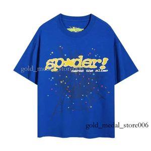 スパイダーシャツのスパイダーシャツSP5DERデザイナーTシャツ2024夏の男性と女性サイズS M L XLグラフィックティー衣料品
