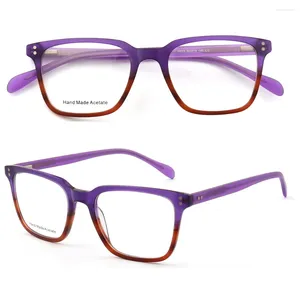 Montature per occhiali da sole Occhiali quadrati da donna Occhiali da vista classici da uomo Occhiali da vista da lavoro Montatura per occhiali da vista Nero Grigio Viola Rx Eyewear