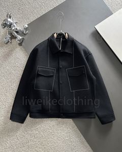 Men's Jackets High Quality Designer Jacket Reversible Cashmere Cropped Jacket Stylish Casual Cargo Coat Wool & Blends Coats Trench Coats For Men Short Business Jacket