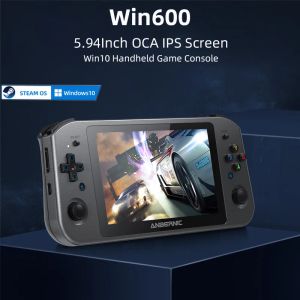 Игроки Anbernic Win600 Портативная игровая консоль 5,94-дюймовый OCA IPS сенсорный экран 3020e 3050e Win10 Steam OS Портативный ПК Мини-ноутбук 8G DDR4