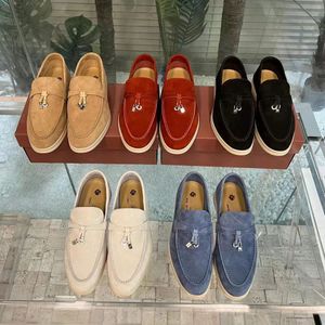 Loro Summer Casual Shoe Run Moccasins Flat Loafer Piana Luxury Designer Low Men Women Dress Shoes Fashion Ankle Sneaker Tennis Outdoor Lady Charms Walk Hike Trainers