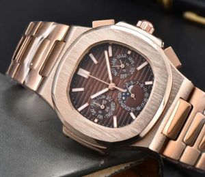 Neue Mode Armbanduhren Männer Alle Zifferblatt Automatische Quarz armbanduhren Hohe Qualität nautilusity 5740 Luxus Marke Chronograph Uhr Edelstahl Gürtel herren Uhr