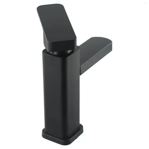 Bathroom Sink Faucets 1 Pack Faucet And Cold Counter Basin Square Base Black Rust Resistant Kitchen El Fixture