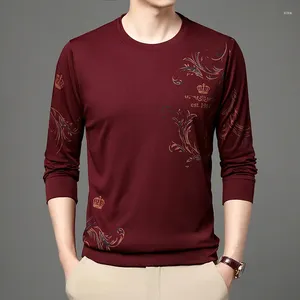 Men's Polos 2024 Fashion Casual Long Sleeve Pullover Breathable Knitted Soft V-Neck Business Tops