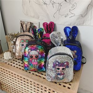 New 3D Sequin kids bag holographic backpack for children laser shining for girls schoolbag high-quality