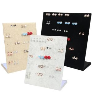 Stud Flannel Jewelry Box Jewelry Display Earrings Stud Necklace Pendant Storage Showcase Rack case Board Gift