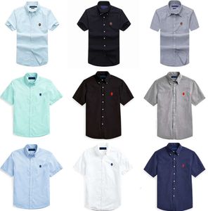 24 New Little Mens Womens Camisas Casuais Designers Camisa de Moda Ralphs Polos T-shirts Tees Tops Homem Camiseta Luxurys Roupas Manga Laurens Roupas 689ess
