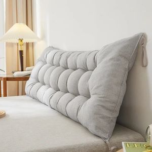 Rectangular Headboard Reading Body Pillow Bedside Throw Cushion Large Backrest Lumbar Pillows Back Support Tatami Pillow Grey 240220