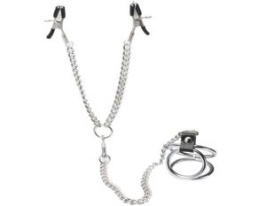 Male Sex Toy BDSM Fetish Bondage Gear Clover Nipple Clamps with Threering Penis Ring Cock Restraint Cheap New Design9225999