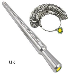 Ausrüstungen 2018 Neue UK EU Standard Ring Sizer Mandrel Stick Finger Gauge Ring Messgrößen Schmuck Werkzeug Ausrüstungen