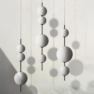 Lâmpadas pendentes simplicidade moderna leite branco vidro cabeceira quarto iluminação candelabro varanda estudo decoração escada corda luz