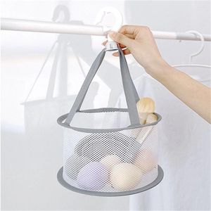 Storage Boxes Makeup Powder Bubble Sponge Drying Net Bag Windproof Underwear Hanger Rack Basket Beauty