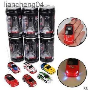 Carro elétrico/rc venda quente 8 estilo lata de coque 1/63 mini deriva rc luz led rádio controle remoto micro carro de corrida crianças brinquedos de mesa presentes