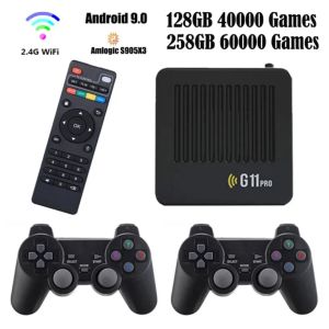 Konsollar G11 Pro Kablosuz Video Oyunu Konsolu Android 9.0 PS1 PSP 4K TV Oyun Kutusu Oyun Konsolları Hediyeleri İçin Top Kutu 60000 Retro Oyunlar