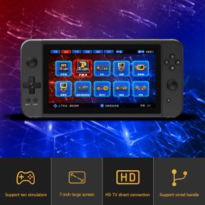 Players 7 inch X70 Handheld Video Game Console HD Screen 10000+ Classic Retro Game Portable Audio Video Player Support TwoPlayer Games
