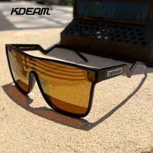 Óculos 2023 original kdeam óculos de sol polarizados tr90 quadro hd uv400 óculos de sol 8 cores lente espelhada esporte ao ar livre óculos ciclismo