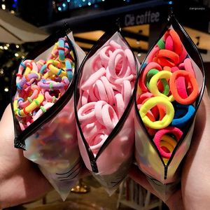 Hair Accessories 50/100 Pcs/Bag Children Baby Cute Colorful Soft Bands Girls Lovely Ponytail Holder Rubber Kids