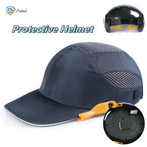 Snapbacks 2021 New Safety Bump Cap Hard Inner Shell Protective Helmet Baseball Hat Style For Work Factory Shop Carrying Head Protection