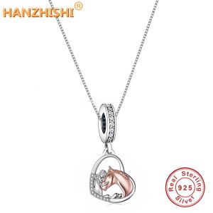 Necklaces Girls Embrace Horse Pendant Necklace Jewellery 925 Sterling Silver Horse Pendant Gift for Women Girls Wife Girlfriend Sister