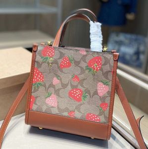 2024 New Designer Bag Strawberry Cartoon Shopping Handbag Fashion Women's Latest Set Soft Leather Crossbody Shoulder Bag Holiday Luxury Large Capacity Leather Bag