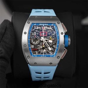 Top RichardMiler Luxury Watches Men's Automatic Wristwatches RM011 Felipe Massa, Americas Limited Edition, Titanium, Skeleton Dial 42 mm HBBO