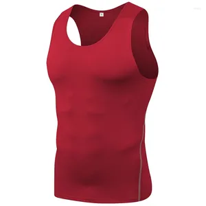 Canotte da uomo T-shirt da palestra per compressione bodybuilding casual da uomo Canottiera da allenamento senza maniche da basket Top da fitness Abbigliamento da uomo