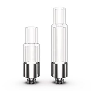 510 Full Glass Bottom Filling Atomizer Ceramic Disposable Vaporizer Tank 0,5 ml 1 ml patron med 2*2,2 mm insugningshål