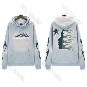 Erkek Trailtsits Hellstar Hoodie Trailsuit Uzun kollu eşofmanlar Gri Cehennem Yıldız Hoodie Sweatshirt Ateş Vintage Çamur Yıkama Suyu Aşınmış Saf Pamuklu Kapüşonlu 753