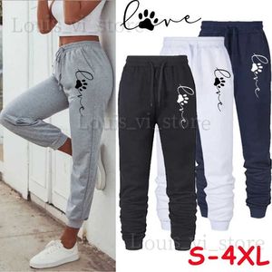 Frauenhose Capris Womens Cat Claw Gedruckte Sporthosen hochwertige Baumwolle lange Hosen Freizeit Fitness Jogginghosen für Jogger T240221