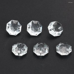 Chandelier Crystal 10PCS/20PCS 14MM Clear Octagonal Beaded Glass Art Prism Faceted DIY Home Accessories For Wedding Decor Crafts