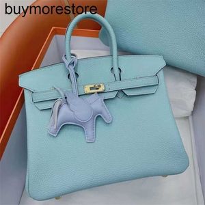 Borsa firmata Bks Handmade 7a Vera pelle cucita 25 cm bottone dorato Borsa da donna di fascia alta Grande capacità SIE8