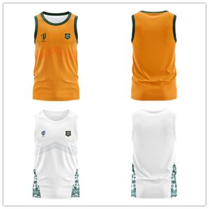 2023 Australien National Team Home Away Rugby ärmlös skjorta Men Sport Training Vest Sportwear Outdoor Sweatshirts T-shirts