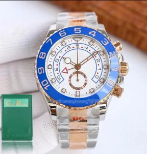 Herren-Golduhren, Herren-Yacht-Masters-Uhr, Diamant-Luxus-Mechanische-Armbanduhren, 44-mm-Automatikwerk, Top-Marke, hohe Rolle